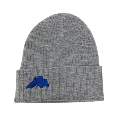 Grey - Lake Superior Embroidered Knit Beanie