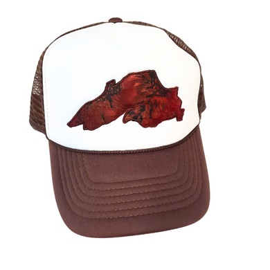 Designed to fit almost any adult head, this hat has an adjustable rear strap closure. Mesh cap crown height: 3.5 in. Brim length: 3 in. Brim width: 6.5 in. (flexible bend).