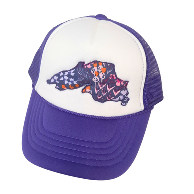 Designed to fit almost any adult head, this hat has an adjustable rear strap closure. Mesh cap crown height: 3.5 in. Brim length: 3 in. Brim width: 6.5 in. (flexible bend).