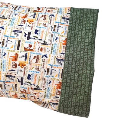 This pillowcase is perfect for the National Parks enthusiast in your life.  Standard Size measures 30